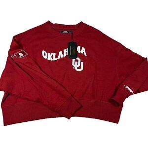 Pro Standard‎ Womens Medium Crimson Red Oklahoma Sooners Pullover Sweatshirt NWT